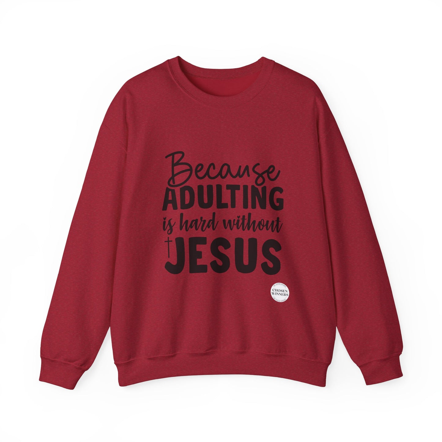 Christian Crewneck Sweatshirt - Adulting without Jesus