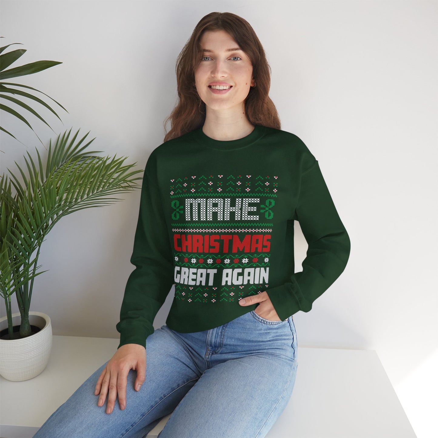 Make Christmas Great Again Unisex Crewneck Sweatshirt